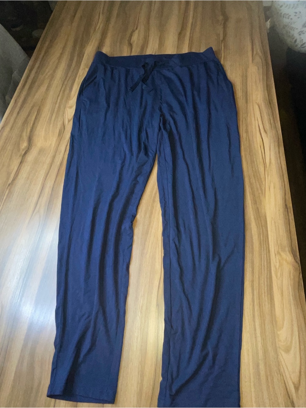 Cozy Earth L Blue Soft Bamboo Performance Jogger Pants Pockets